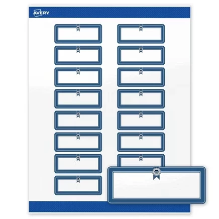 Наклейки Avery глянцевые 2,5 × 6,7 см, 320 шт.