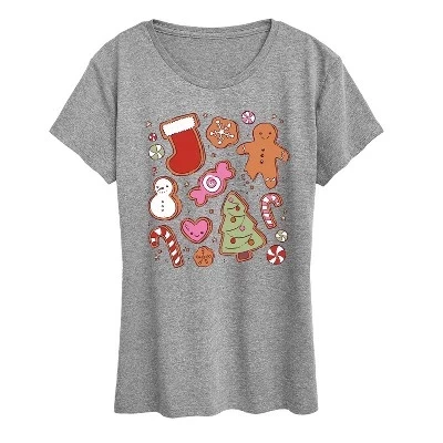 Женская футболка Instant Message Kawaii Christmas Treats, серая
