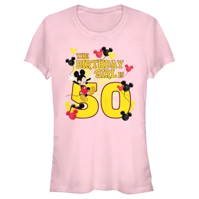 Юниорская женская футболка Mickey & Friends Этой имениннице исполнилось 50 лет