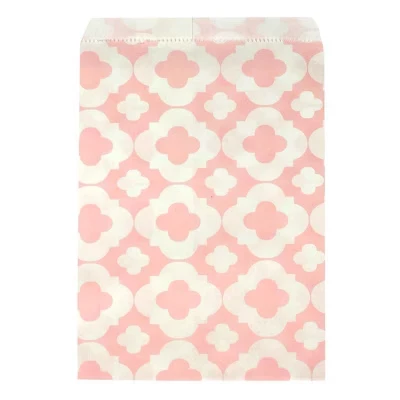 Пакеты для угощений Wrapables Clover Print 25 шт., персиковые