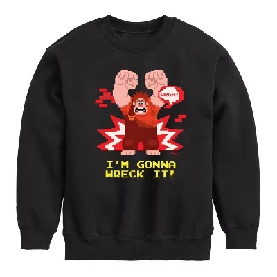 Флисовая толстовка с длинным рукавом и рисунком I'm Gonna Wreck It черная