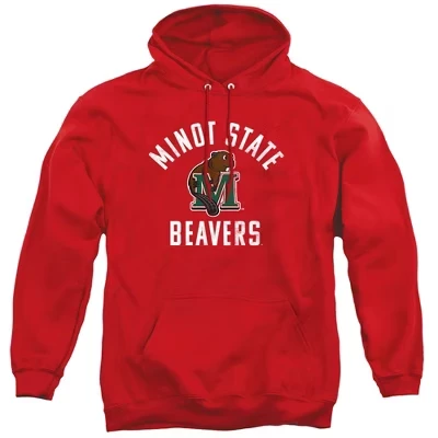 Унисекс худи NCAA Minot State Beavers, красное