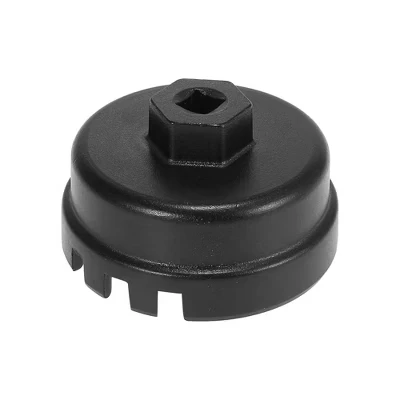 Ключ для крышки масляного фильтра с 14 канавками и 6 пазами для Toyota Camry RAV4 Highlander объемом двигателя 2,5-5,7 л, 64,5 мм, черный