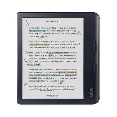 Электронная книга Kobo Libra Colour 7″ водонепроницаемая, черная