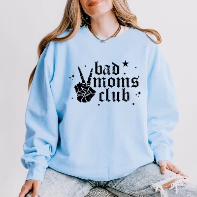 Легкая одежда Bad Moms Club Skeleton, окрашенная в цвет свитшота гортензия