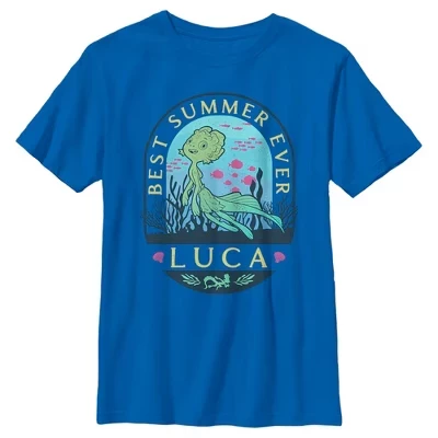 Футболка для мальчиков Luca «Лучшее лето», синяя