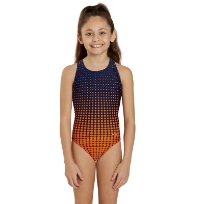 Molecule Wide Strap One Piece Swimsuit (22-44) navy/orange