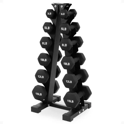 Набор гантелей BalanceFrom Fitness 50 кг с неопреном, черный