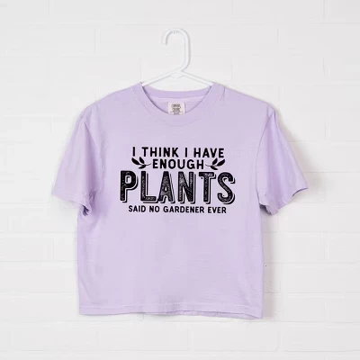 Женская укороченная футболка I Have Enough Plants с коротким рукавом свободного кроя orchid