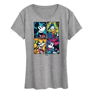 Женская футболка с коротким рукавом и графическим рисунком Mickey Friends Urban Grid