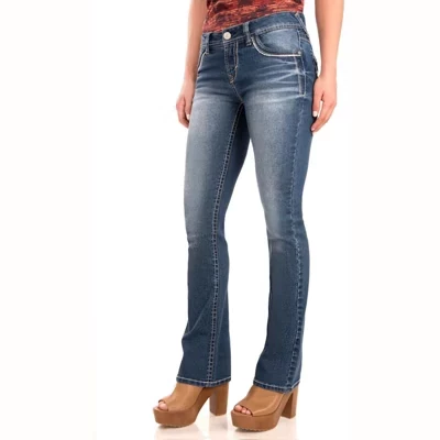 Легендарные женские джинсы Insta Stretch Juniors со средней посадкой по фигуре Bootcut Juniors Jeans (Standard и Plus) keller
