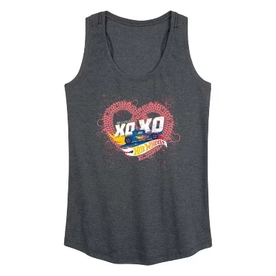 Женская спортивная майка XOXO Heart Graphic Racerback Tank heather charcoal