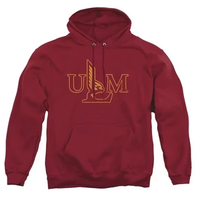 Унисекс худи NCAA Louisiana Monroe, гранатовое