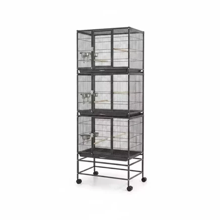 Вольер для птиц Garvee 188×46×46 см, 3 секции, черный