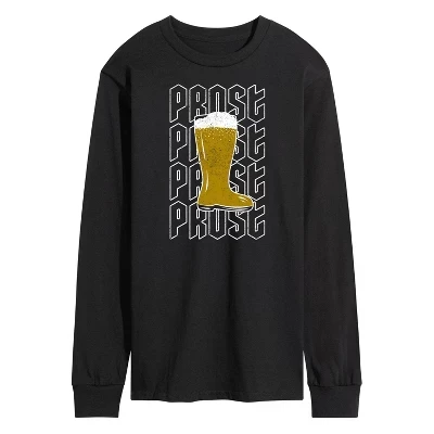 Мужская футболка Das Boot Prost с длинным рукавом и графическим рисунком, черная