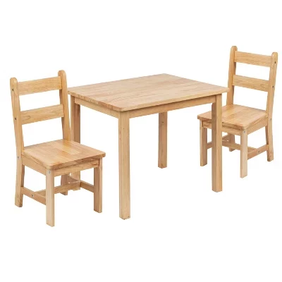 Детский комплект Flash Furniture: стол и 2 стула, натуральный