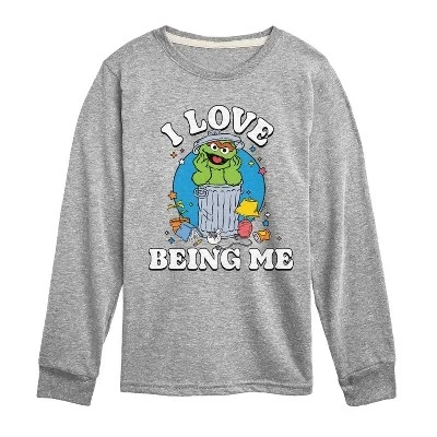 I Love Being Me Oscar -Футболка для малышей и молодежи с длинным рукавом и графическим рисунком, спортивная футболка heather