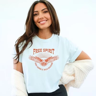 Женская футболка Simply Sage Market с принтом Free Spirit, шамбре