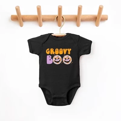 Детское боди Groovy Boo черного цвета