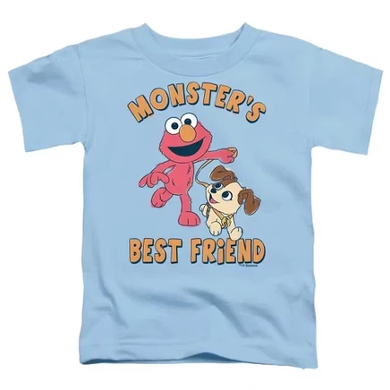 Футболка для мальчиков Sesame Street Furry Friends Forever, светло-голубая