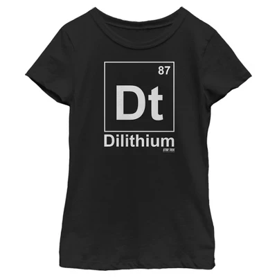 Girl's  Dilithium Element #87 T-Shirt black