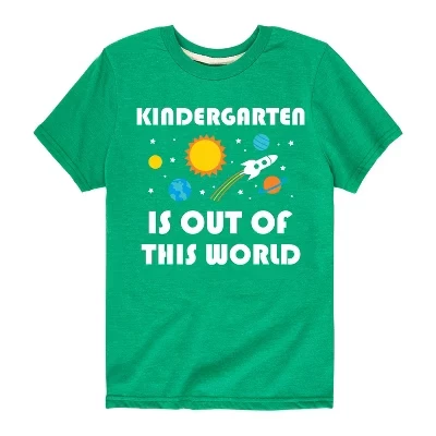 Футболка с рисунком Out Of This World Kindergerten с коротким рукавом