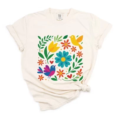 Женская футболка Simply Sage Market с принтом Hispanic Florals, слоновая кость