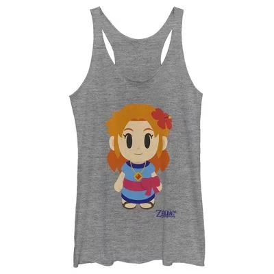 Женская спортивная майка Legend of Zelda's Awakening от Marin Avatar Racerback серого цвета