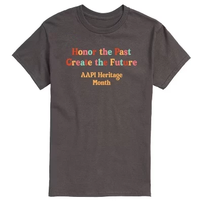 Мужская футболка с коротким рукавом Honor Past Create Future с графическим рисунком цвета древесного угля