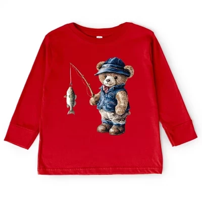 Детский лонгслив The Juniper Shop Teddy Bear, красный