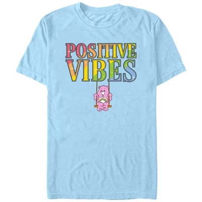 Мужская футболка Positive Vibes Cheer светло-голубого цвета