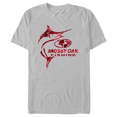 Мужская футболка с логотипом Swordfish Red серебристого цвета