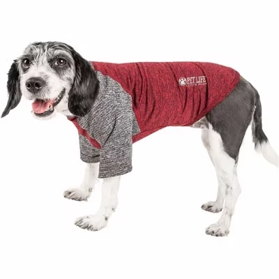 Футболка для собак Pet Life Hybreed, двухцветная, бордовая