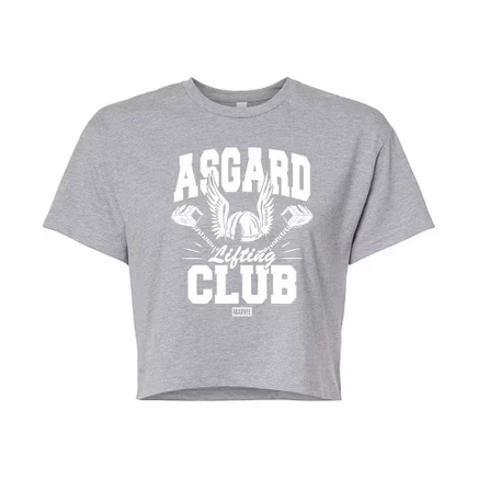 Женская укороченная футболка Thor Asgard Lift Club с графическим рисунком heather grey