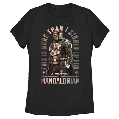Женская футболка The Mandalorian Shining Mando черного цвета