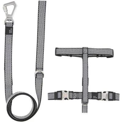Поводок и шлейка для собак Escapade Outdoor Series 2-в-1, LG, серо-голубой