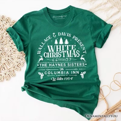 Женская футболка OrnamentallyYou «White Christmas», зеленая