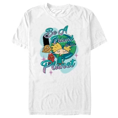 Мужская футболка Befriend the Planet белого цвета