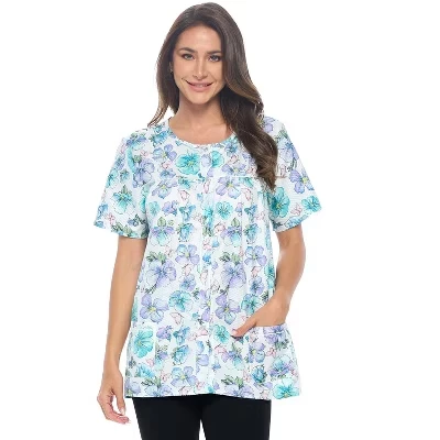 Женская блуза Casual Nights, клетка, 3XL, синяя