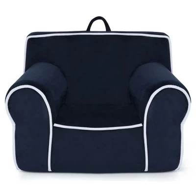 Kids Sofa Toddler Foam Filled Armchair w/ Velvet Fabric Baby Perfect Gift Pink\Blue blue