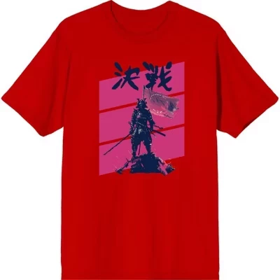 Футболка с круглым вырезом и коротким рукавом Kessen Samurai для взрослых красная