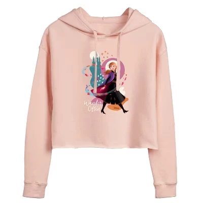 Женская толстовка с капюшоном Wander, часто укороченная, с рисунком blush