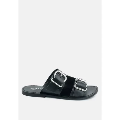 Женские сандалии Rag & Co. Kelly с пряжками, черные