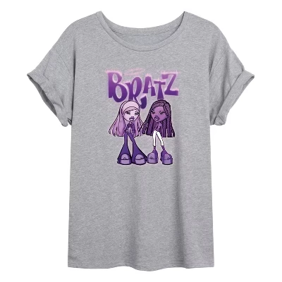 Женская оверсайз-футболка Bratz Power Dolls, серая