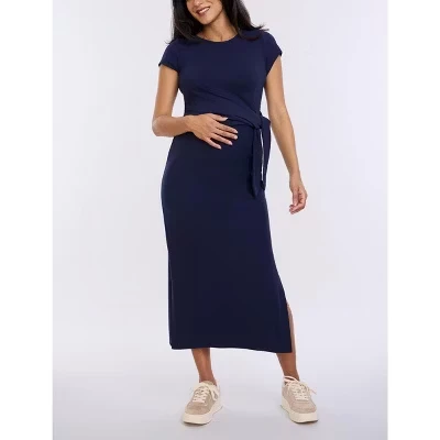 Платье для беременных Motherhood Maternity миди, синее