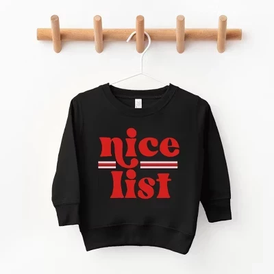 Детская толстовка The Juniper Shop с принтом Nice List, черная