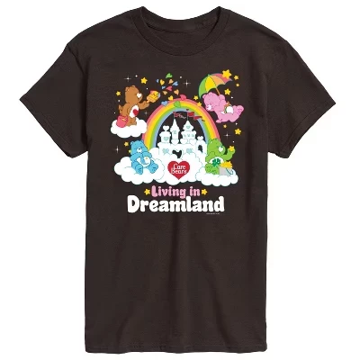 Мужская футболка Care Bears living in dreamland, коричневая