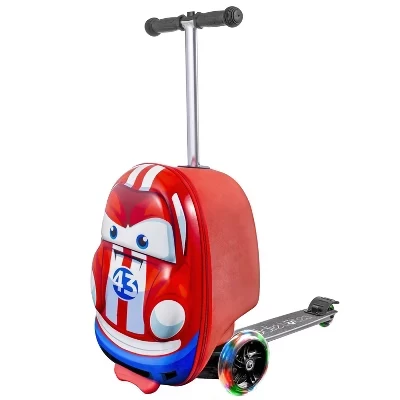 Детский чемодан-самокат KIDDIETOTES, гоночная машина