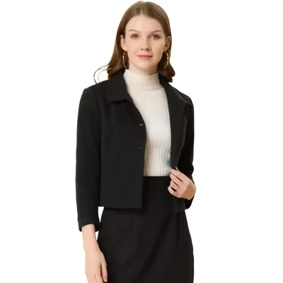 Женское короткое пальто INSPIRE CHIC, черное