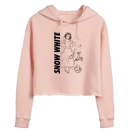 Women's -  - Autograph Snow White Cropped Graphic Hoodie blush